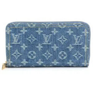 Louis Vuitton Monogram Denim LV Remix Zippy Wallet Blue
